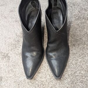 Vince Camuto Black Pointed Toe Ankle Booties